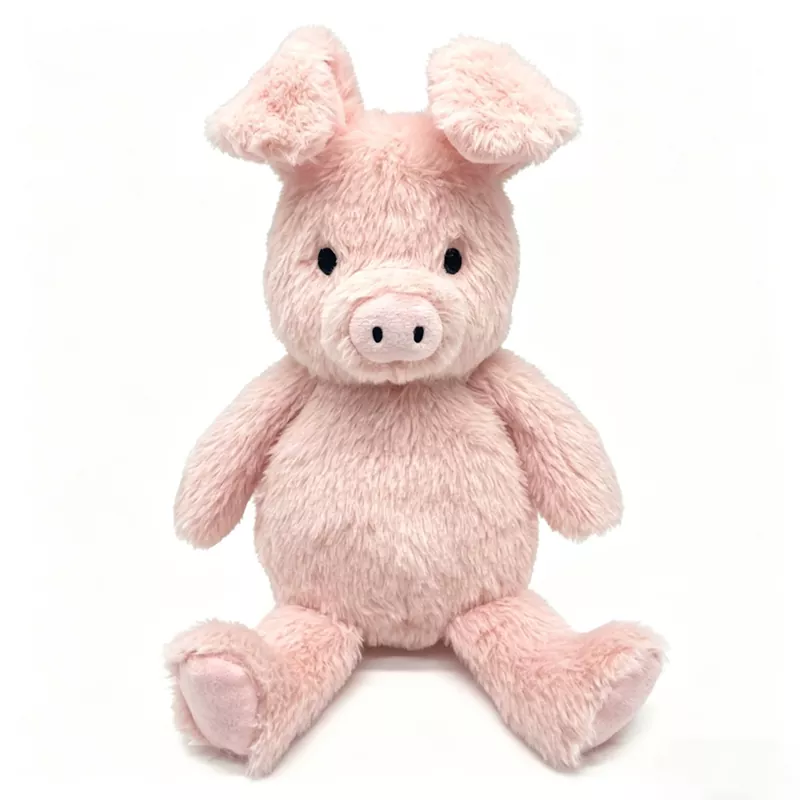 Adorable jouet en peluche animal cochon rose