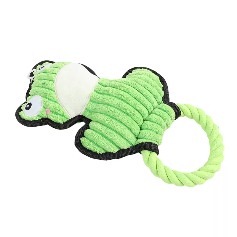Jouet pour chien en corde de grenouille potelée
